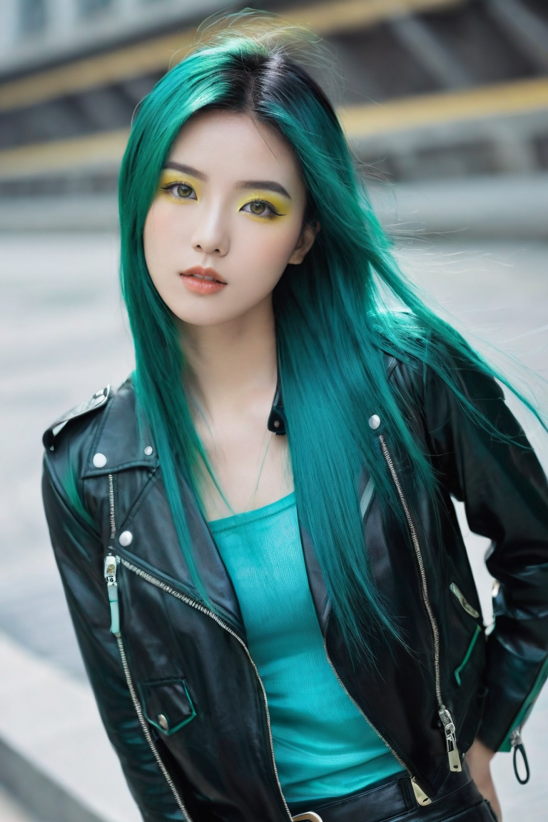 06892-2226039097-The image showcases an asian woman with long,straight green hair that cascades down her back. Her complexion is fair,and she has.png